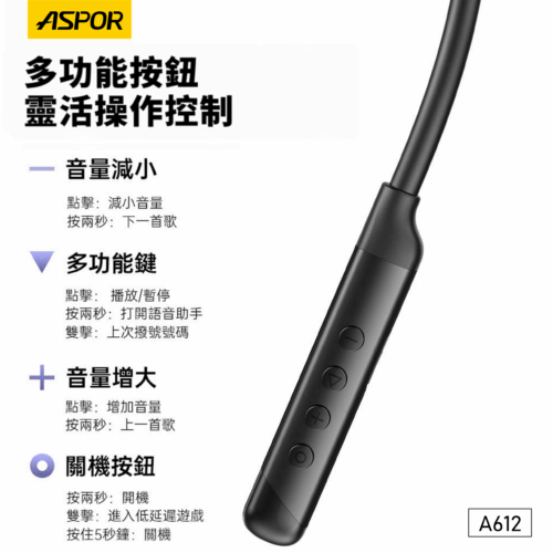 A612 頸掛式運動藍芽耳機