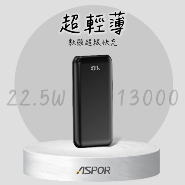 A391PD 超輕薄13000 22.5W LED精準數顯  PD快充電源