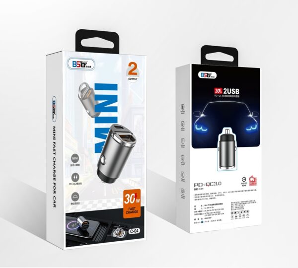 C-04 MINI 30W PD+QC3.0 超級快速車充