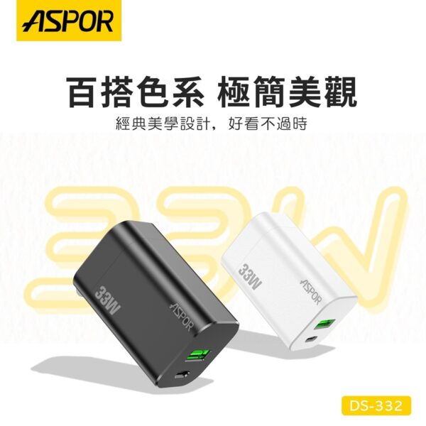 DS-332 GaN PD+QC 33W快充頭