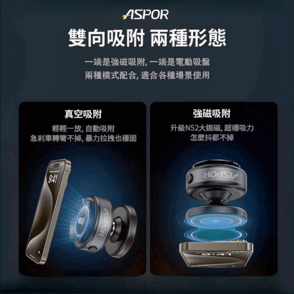 X90 360度 雙面磁加吸萬能支架