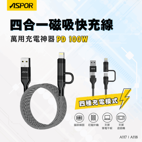 A117/A118 四合一捲捲磁吸線